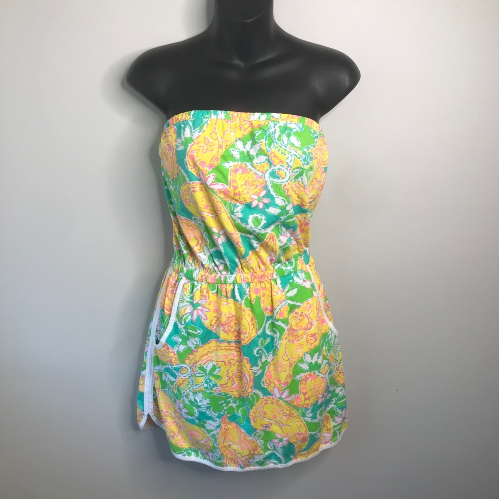 Lilly Pulitzer Lucy romper pop goes the lemur sz m